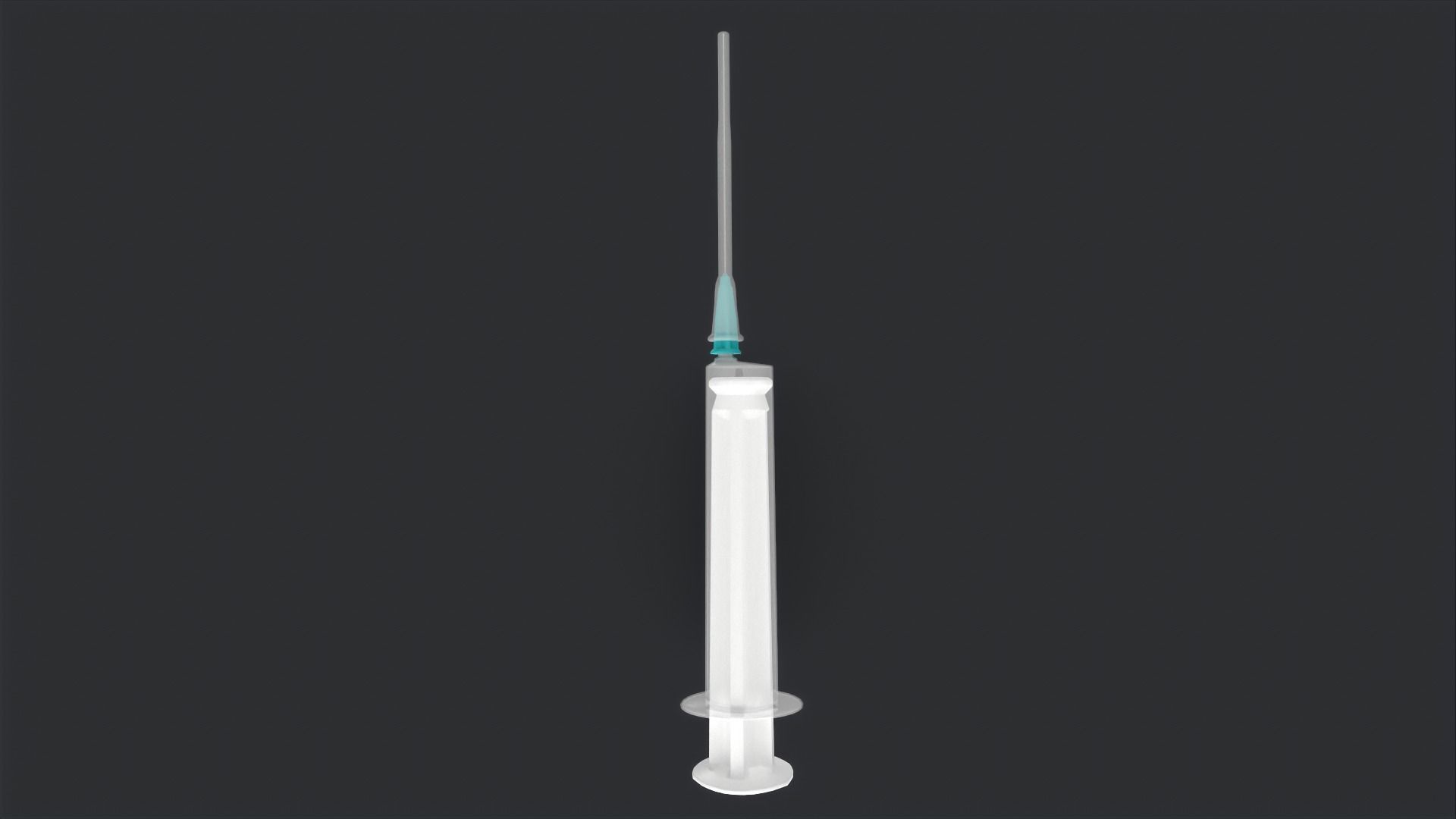 Syringe Base - Medical Instrument Low-poly 3D model_3