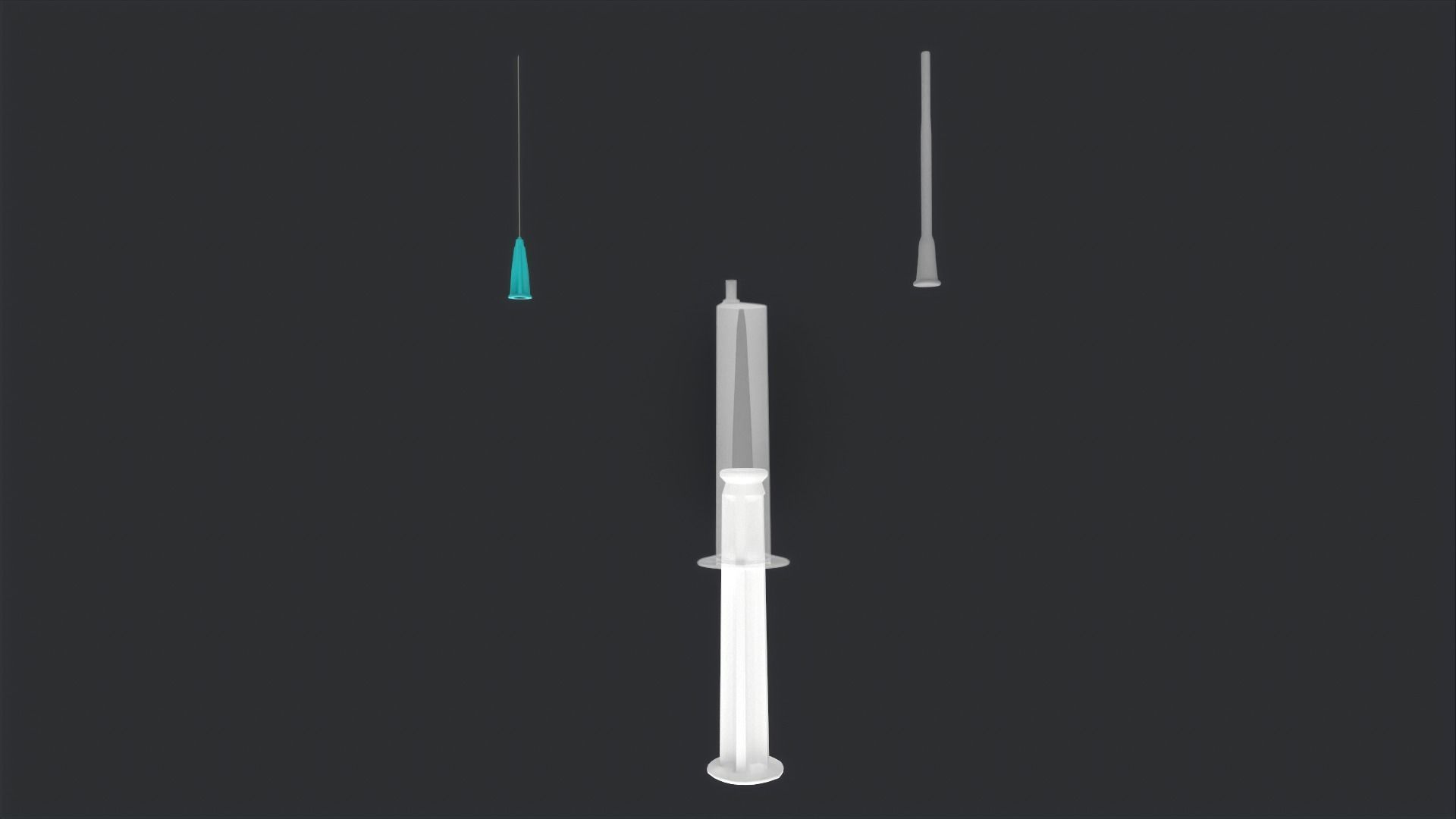 Syringe Base - Medical Instrument Low-poly 3D model_6