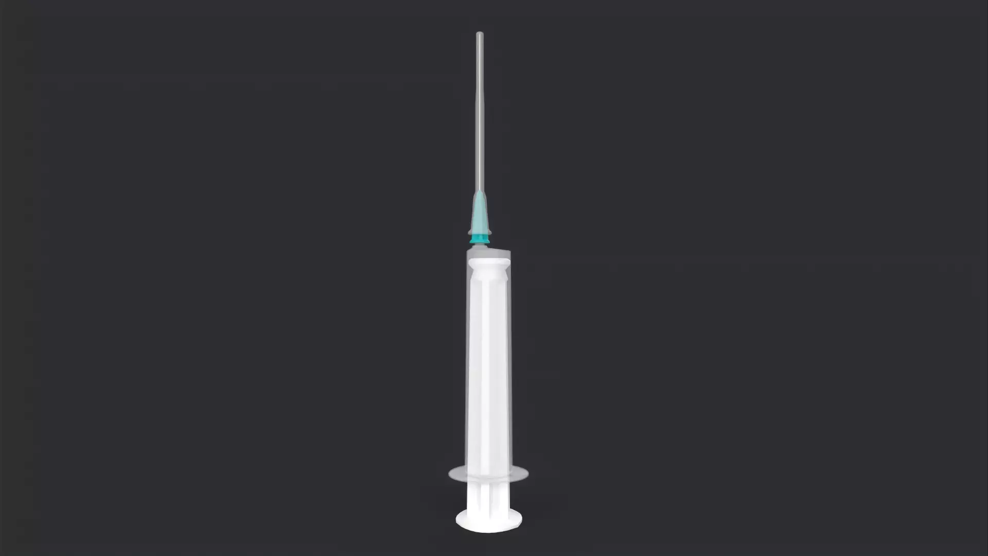 Syringe Base - Medical Instrument Low-poly 3D model_0