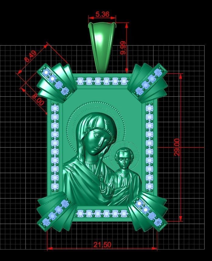 Pendant od69 3D print model_13