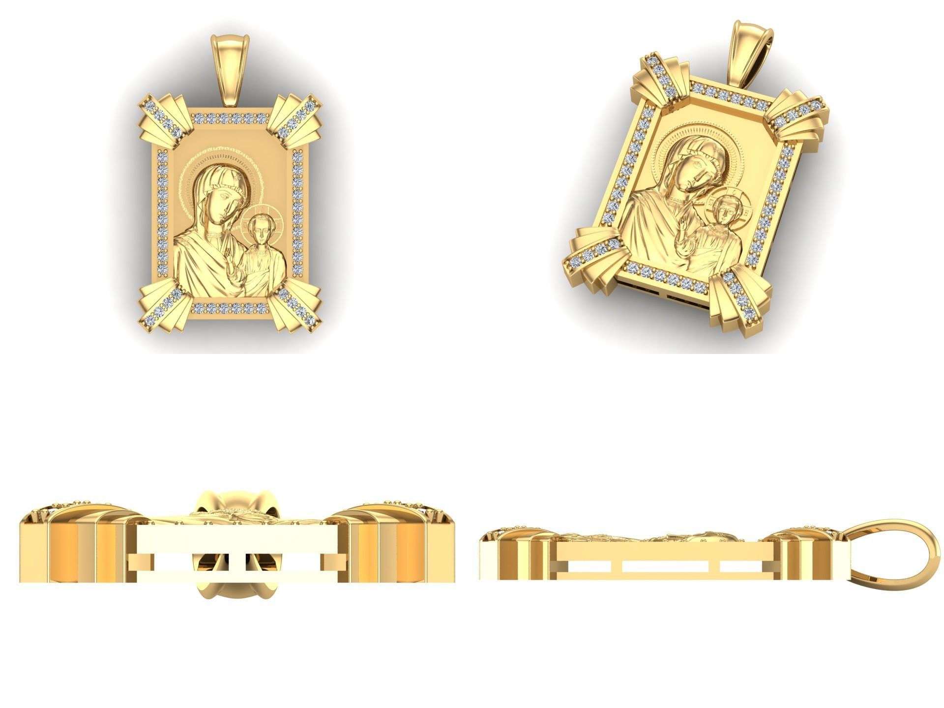 Pendant od69 3D print model_3