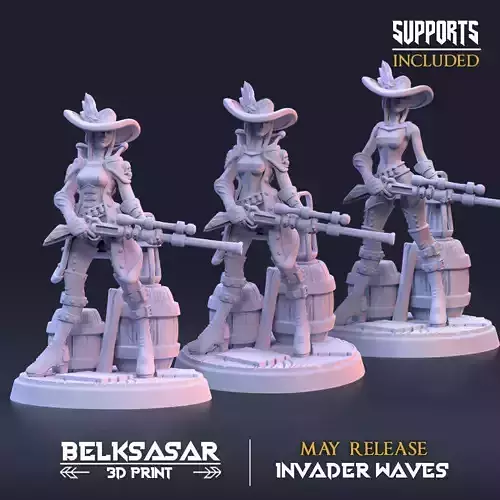 Sniper Deep Sea Hawkeye Lieutenant Normal and Nude 3D print model