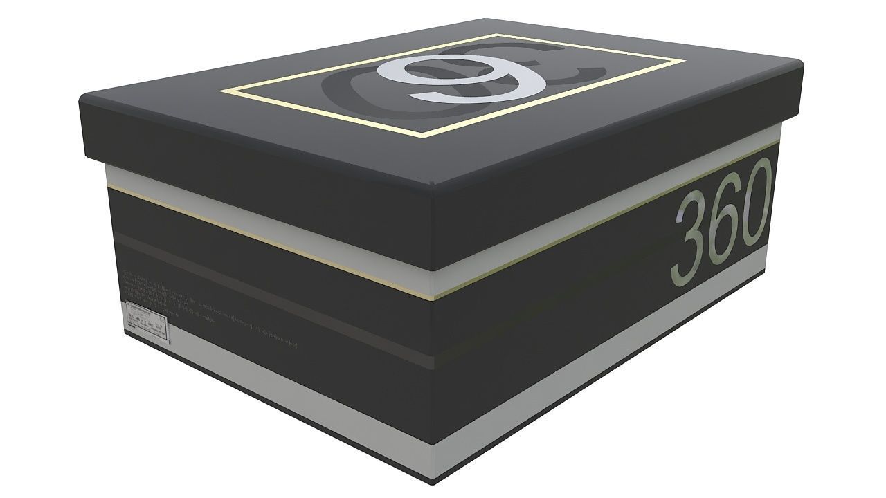 Shoes box mockup 3D model_1