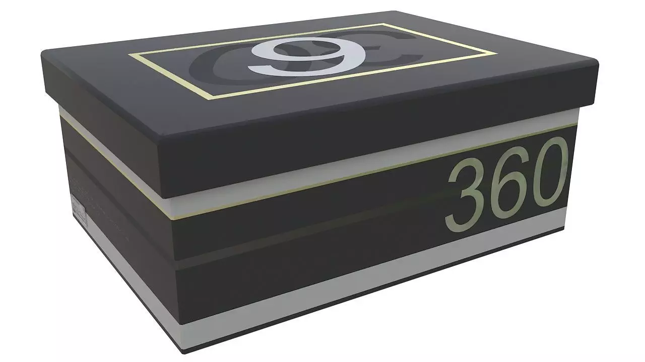 Shoes box mockup 3D model_0