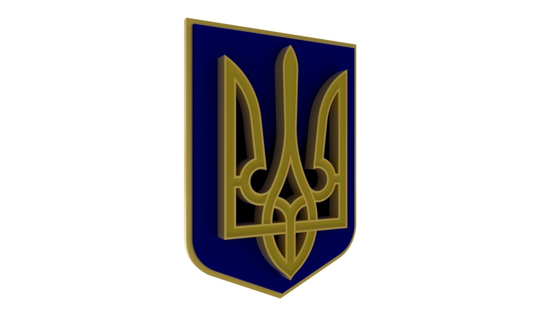 Ukraine State Emblem 3D model_4