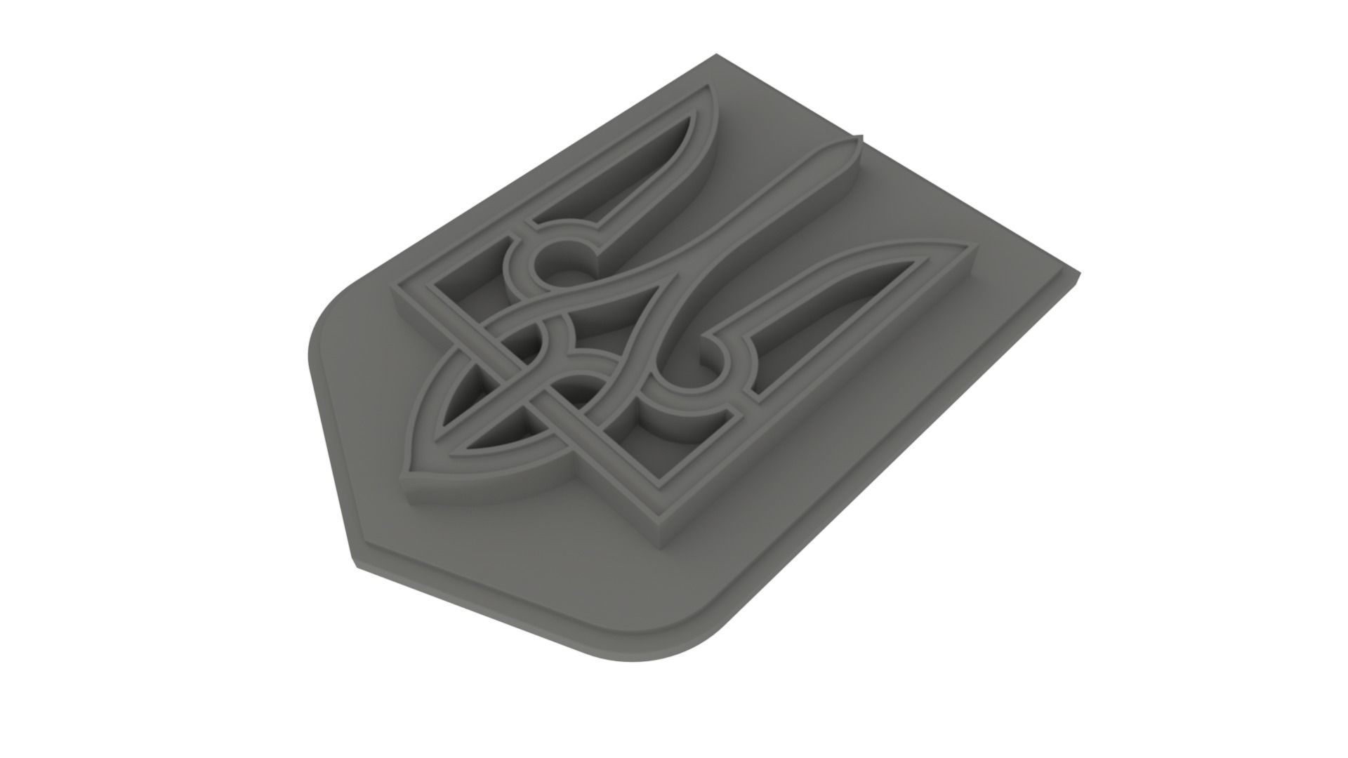 Ukraine State Emblem 3D model_6