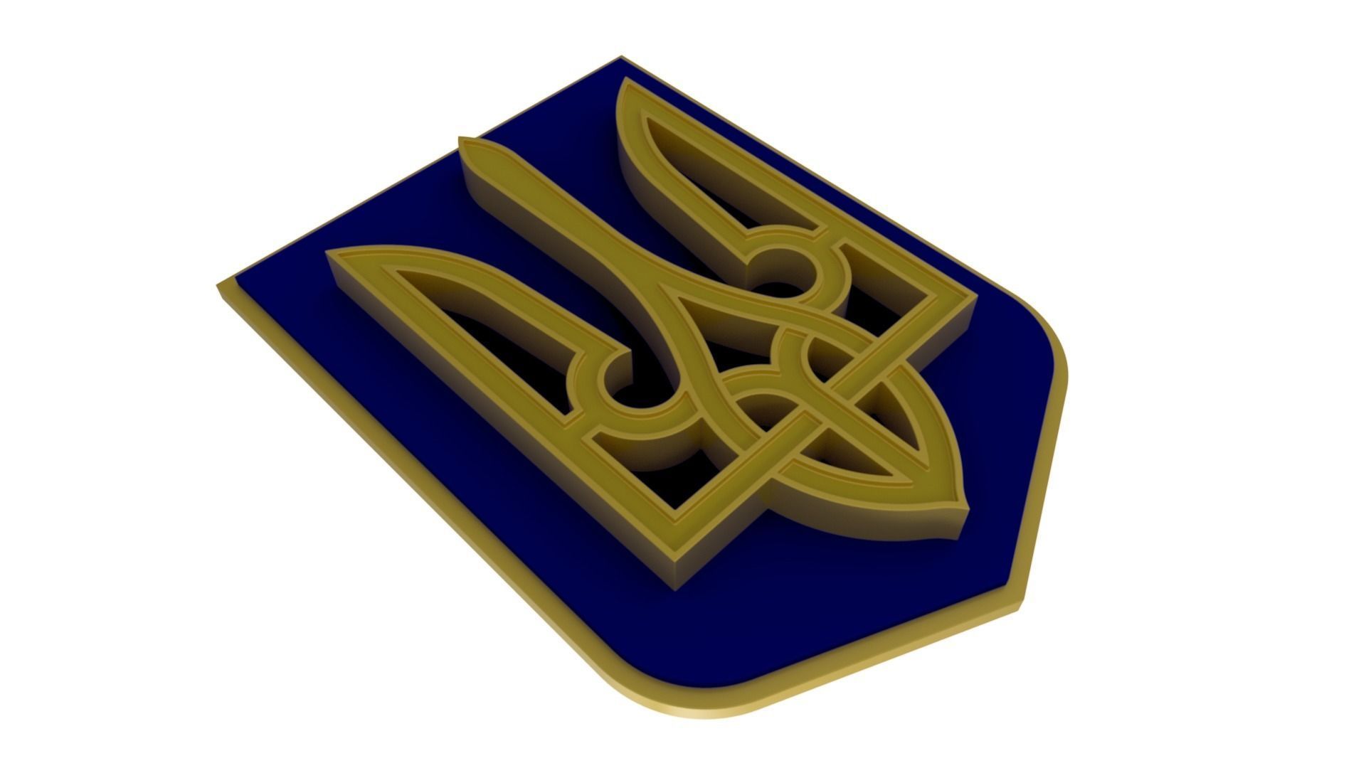 Ukraine State Emblem 3D model_5