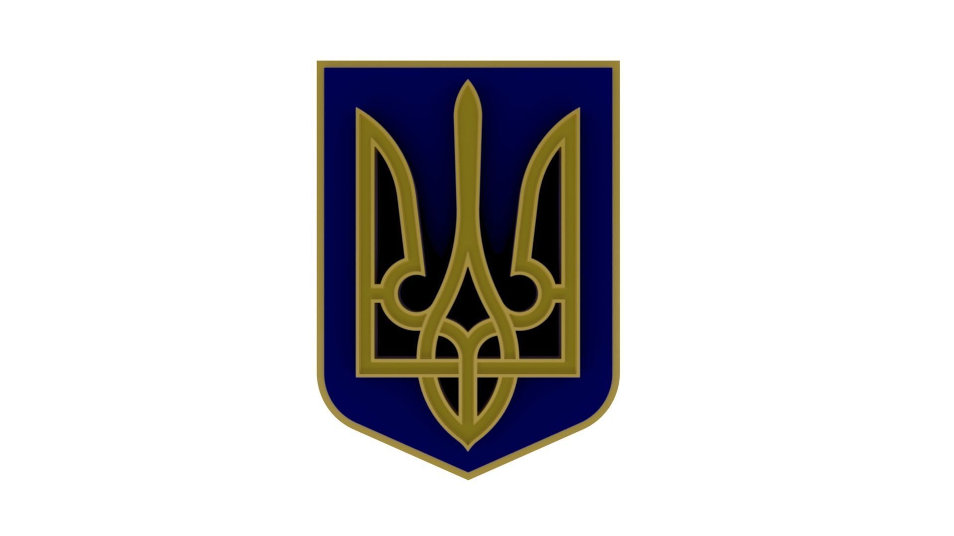 Ukraine State Emblem 3D model_2