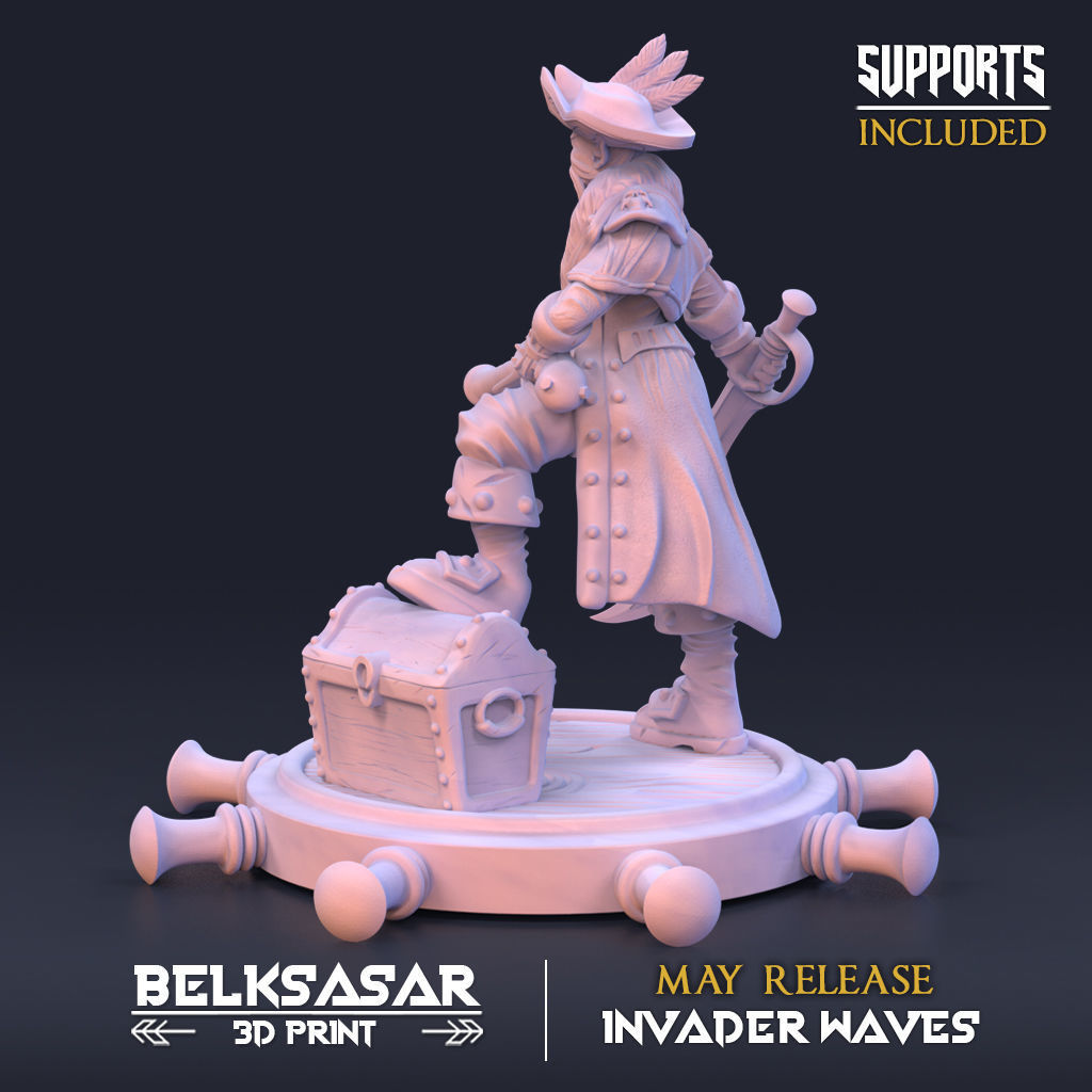 Pirate Deepsea Ruthless Commodore 3D print model_1