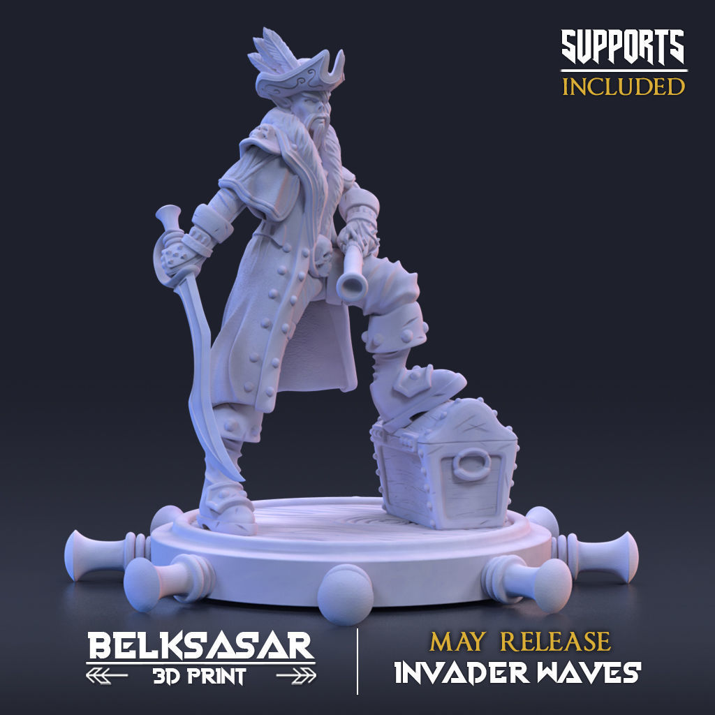 Pirate Deepsea Ruthless Commodore 3D print model_2