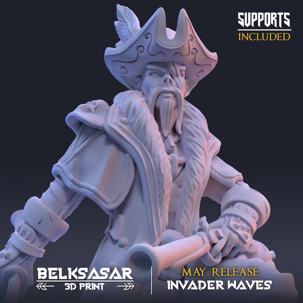 Pirate Deepsea Ruthless Commodore 3D print model_3