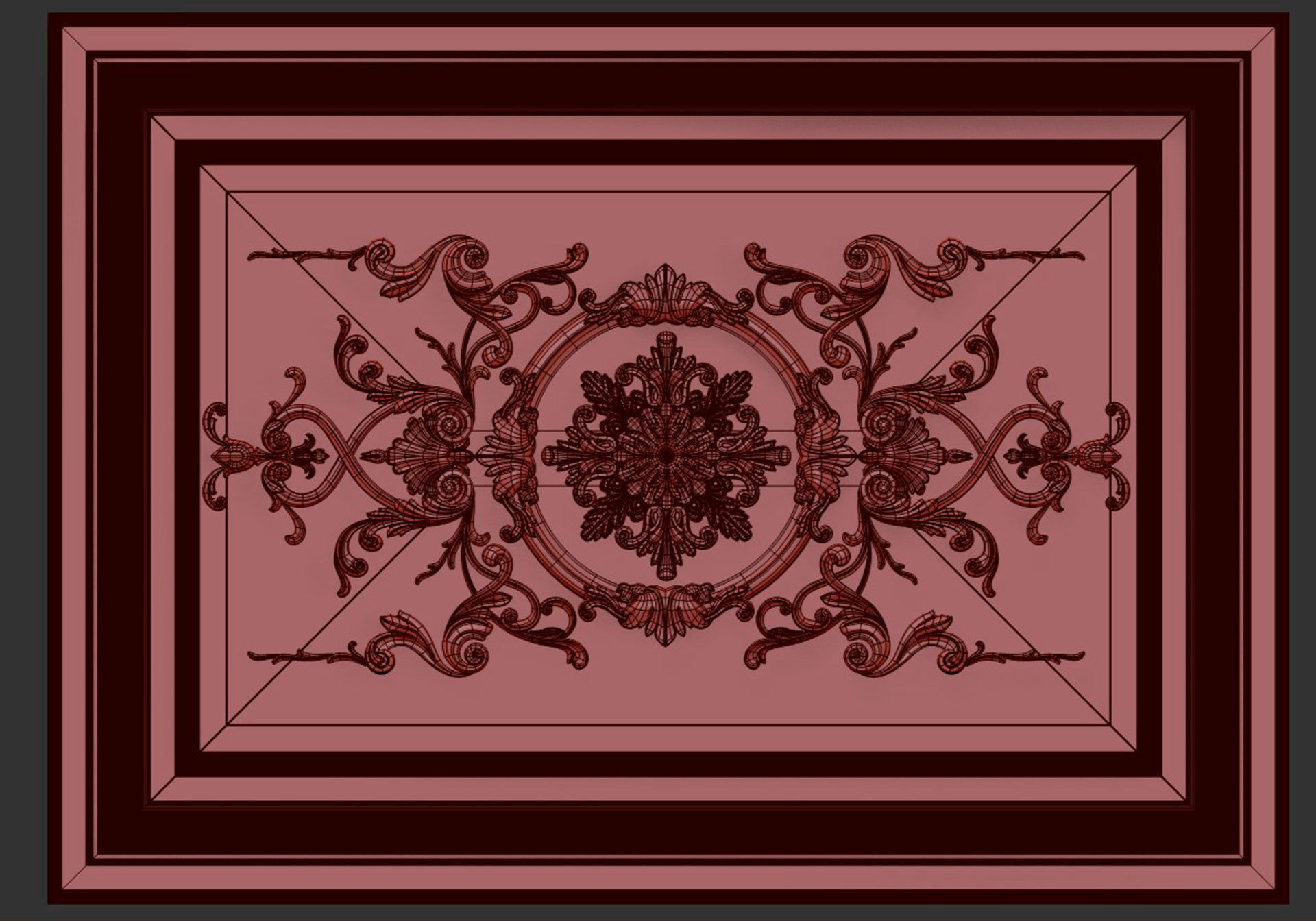 Carved decor for CNC 3D model_4