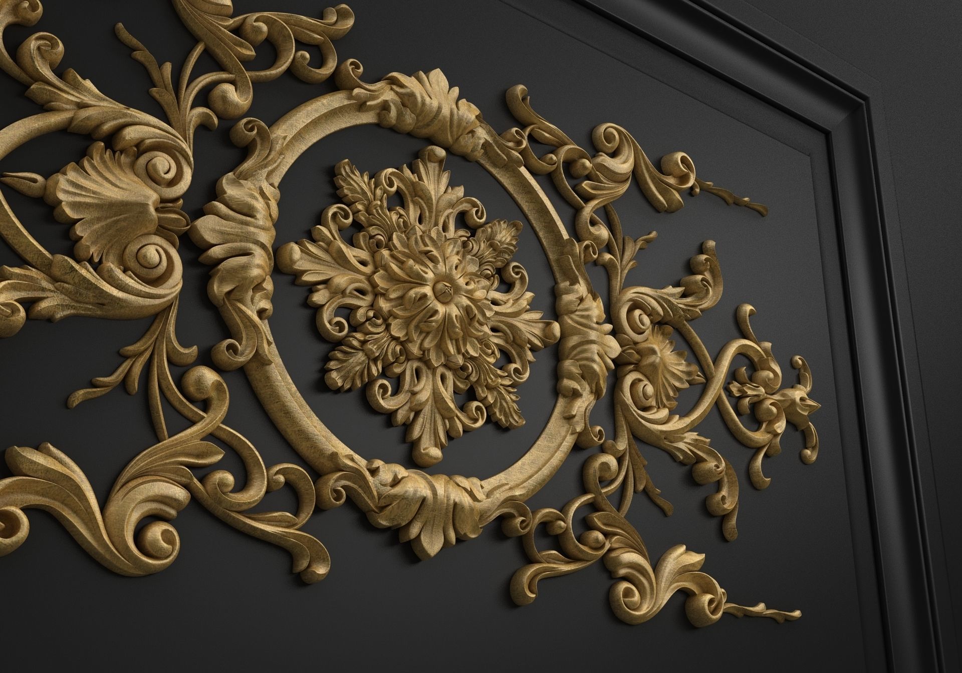 Carved decor for CNC 3D model_1
