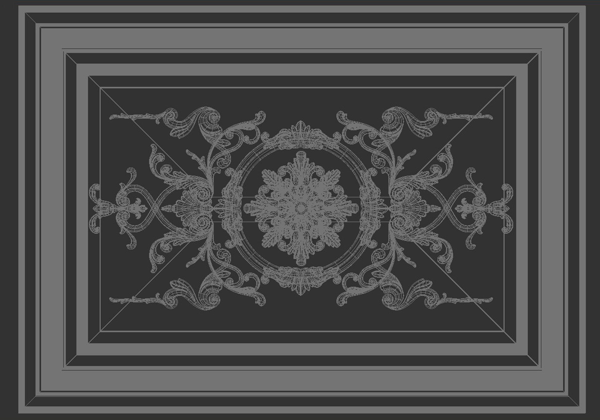 Carved decor for CNC 3D model_8