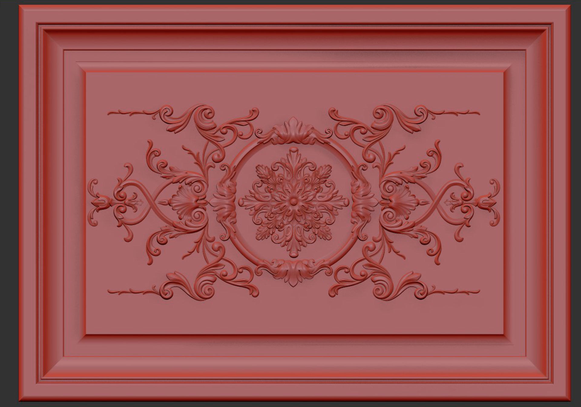Carved decor for CNC 3D model_3