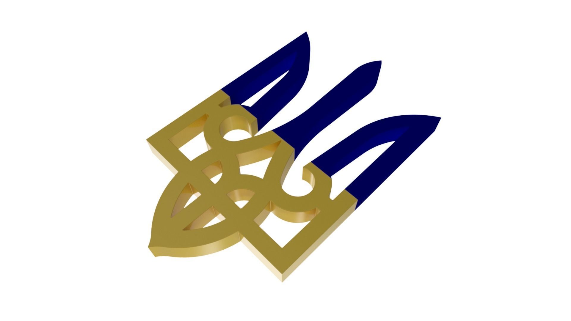 Ukraine State Emblem 3D model_3