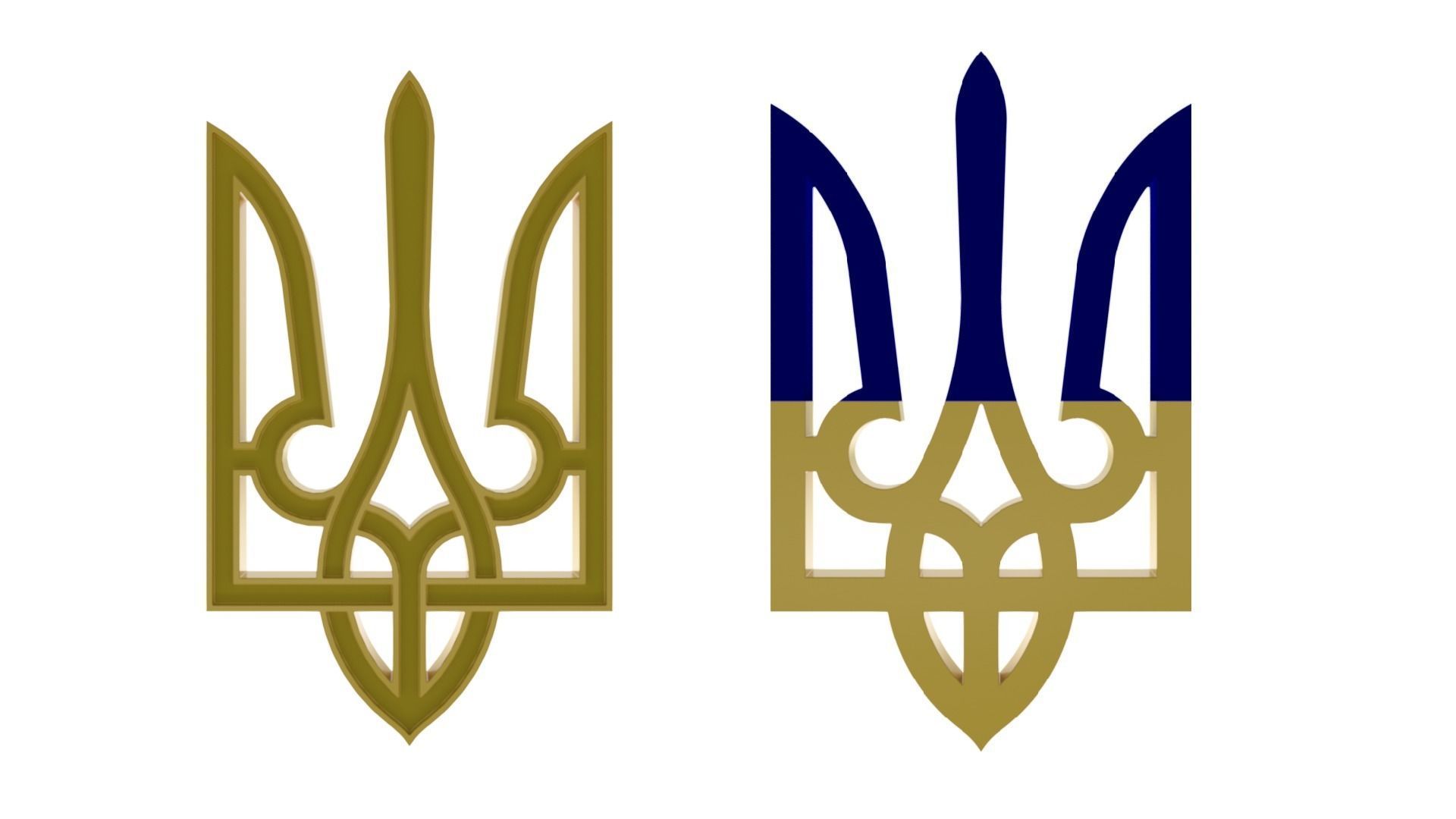 Ukraine State Emblem 3D model_5