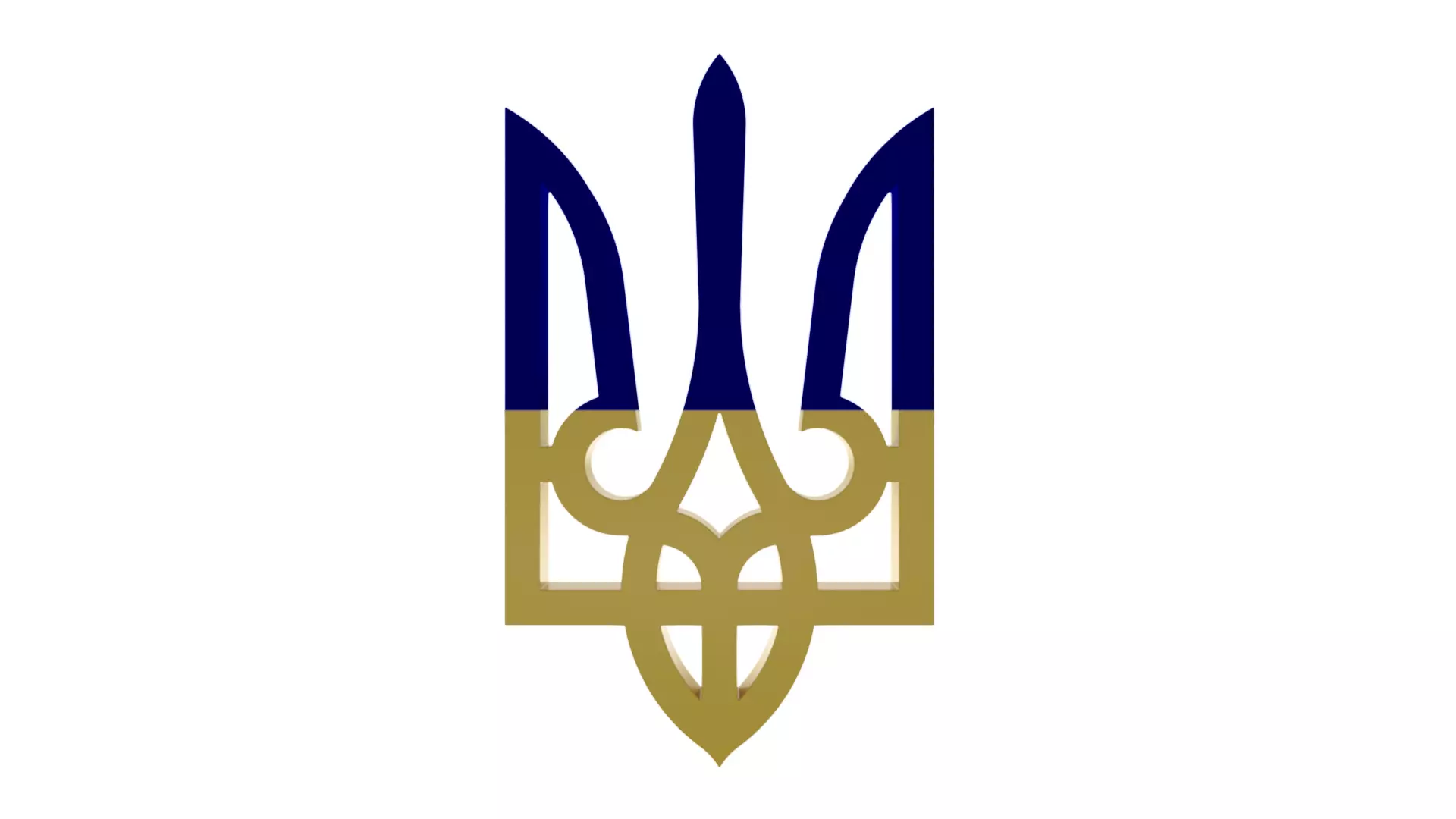 Ukraine State Emblem 3D model_0