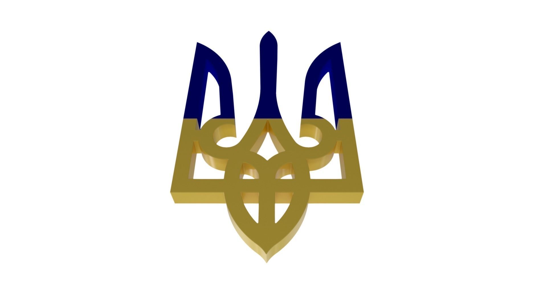 Ukraine State Emblem 3D model_1