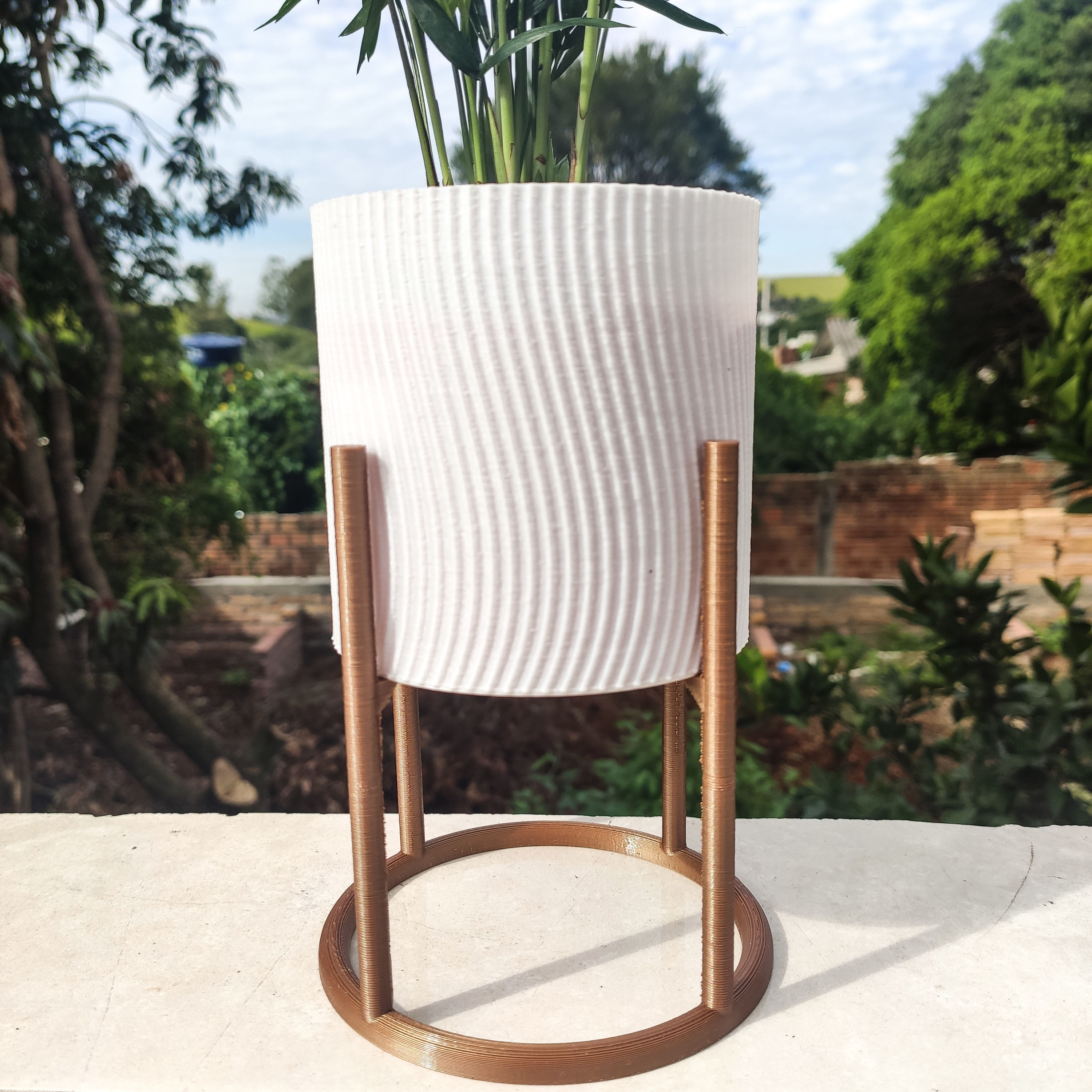 Decorative plant pots set 3D print model_10