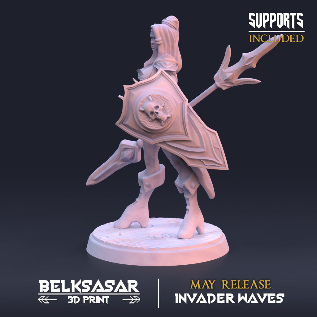 Headhuntress Pretorian Normal and Nude 3D print model_3
