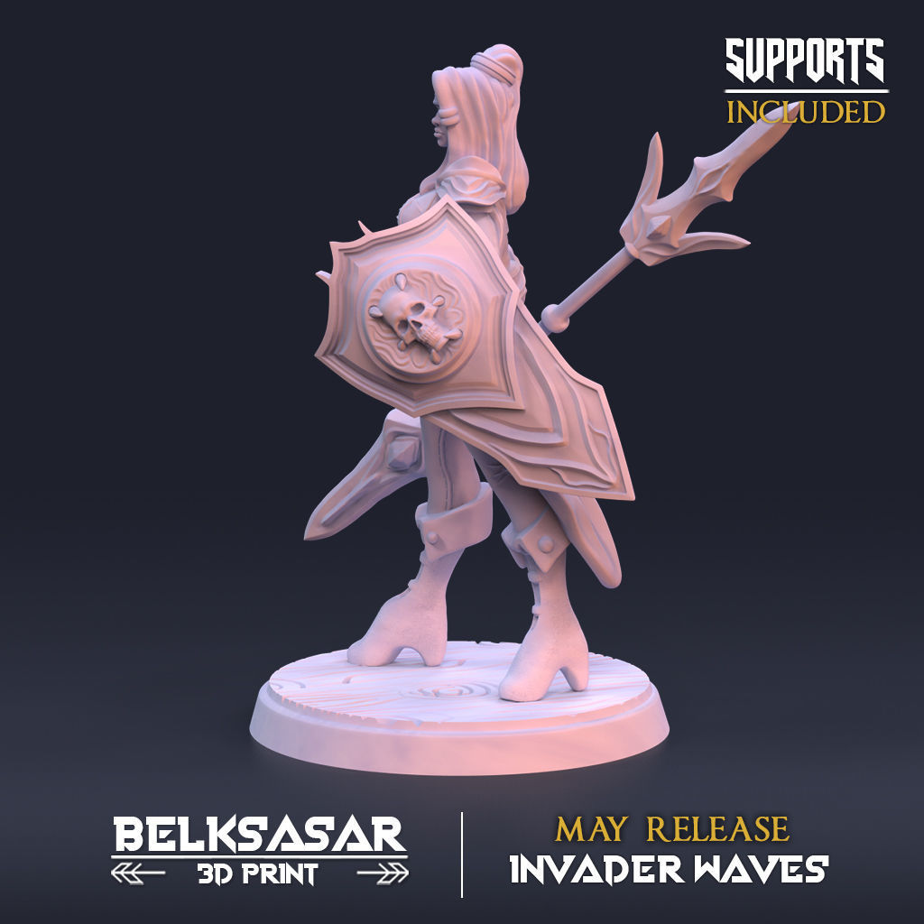 Headhuntress Pretorian Normal and Nude 3D print model_4