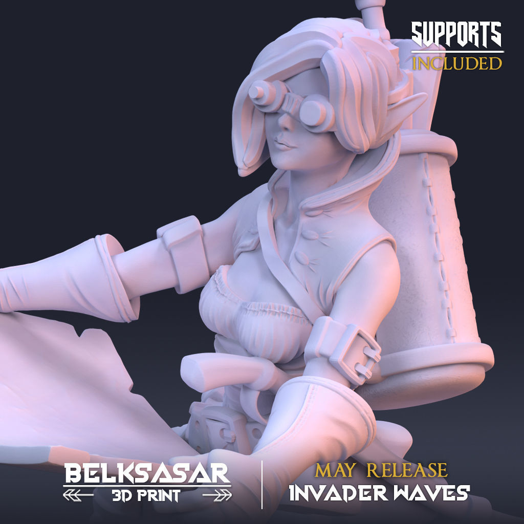 Ley Line Cartographer Normal and Nude 3D print model_1