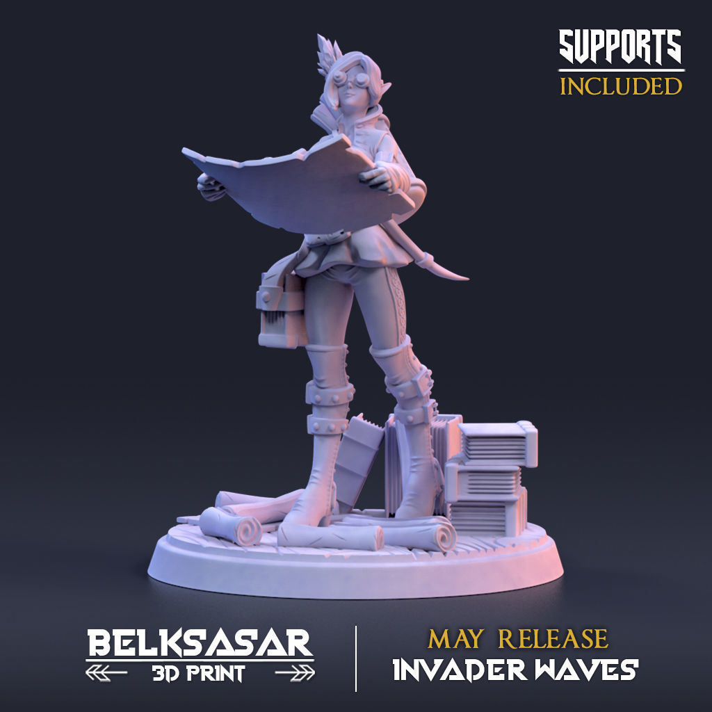 Ley Line Cartographer Normal and Nude 3D print model_4