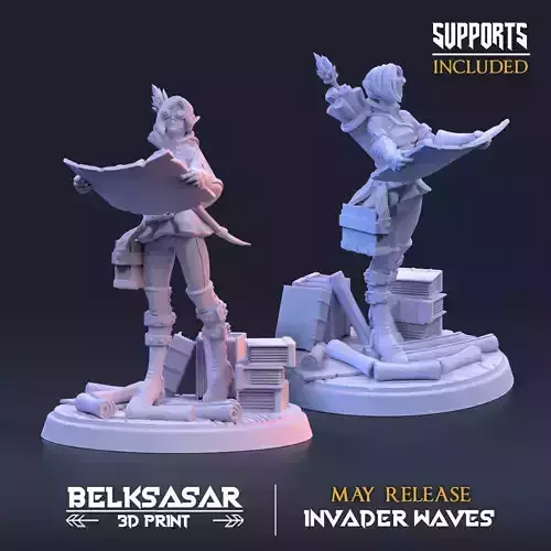 Ley Line Cartographer Normal and Nude 3D print model