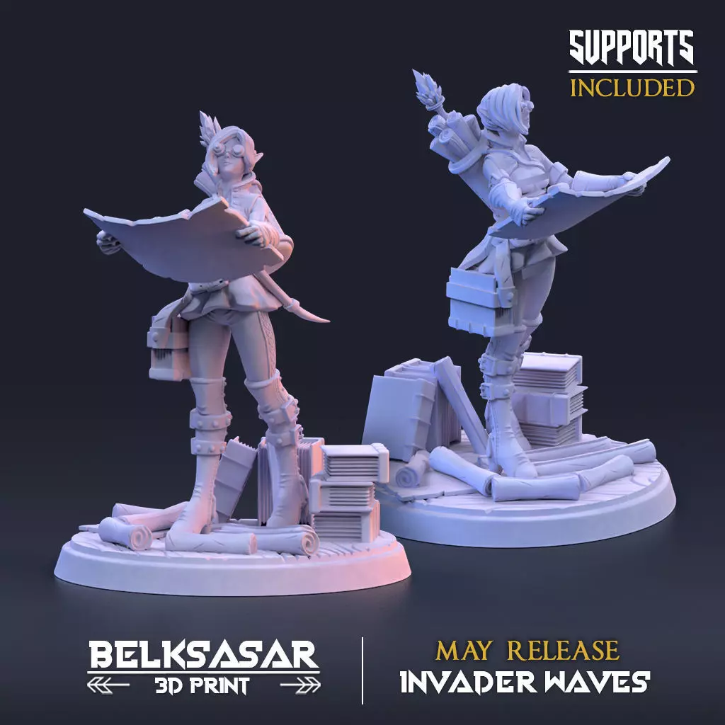 Ley Line Cartographer Normal and Nude 3D print model_0