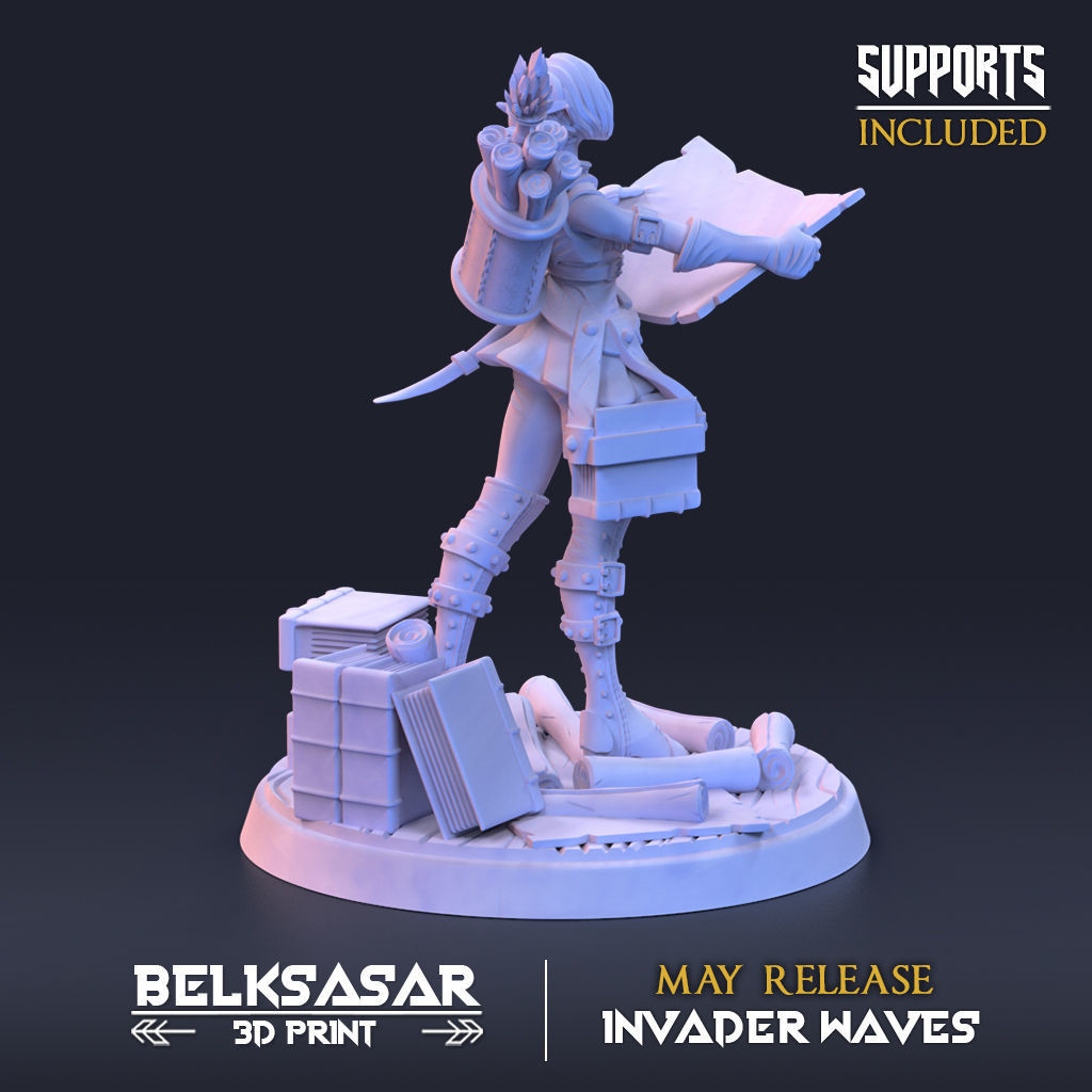 Ley Line Cartographer Normal and Nude 3D print model_6