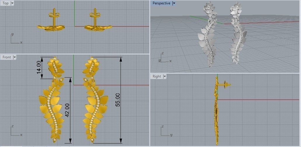 Set Delicate - Jewelry 3D - 5 Models 3D print model_28