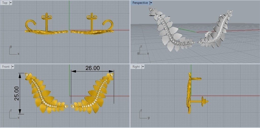 Set Delicate - Jewelry 3D - 5 Models 3D print model_21