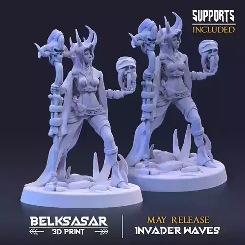 Witch Will of the Ancient Spirits Normal and Nude 3D print model