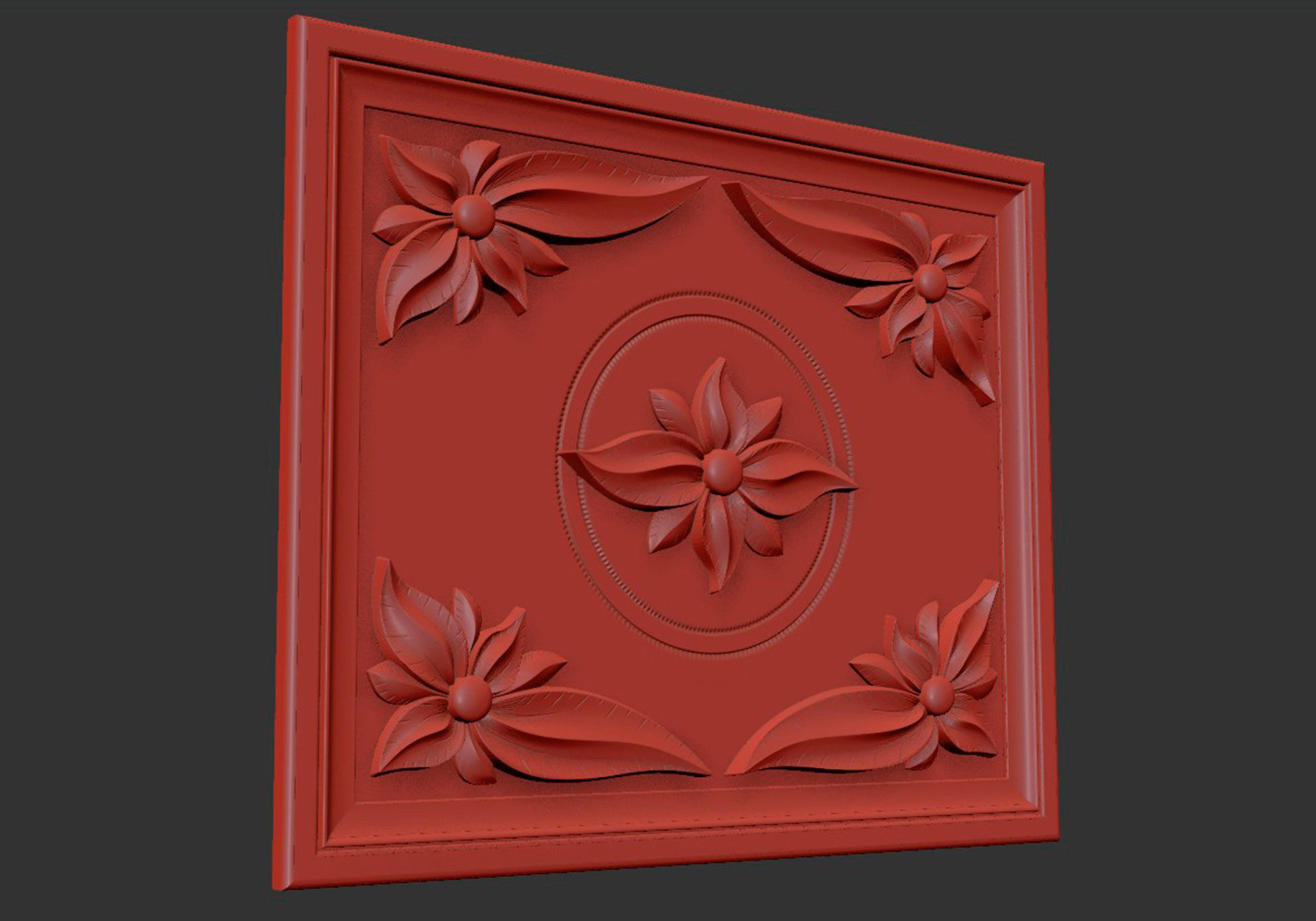 Carved decor for CNC 3D model_4
