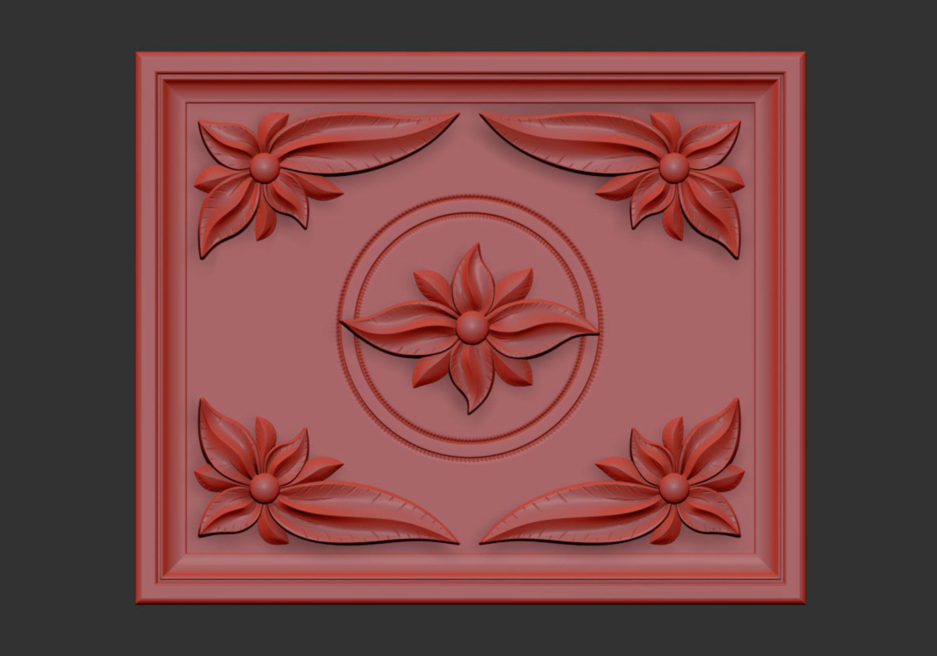 Carved decor for CNC 3D model_3