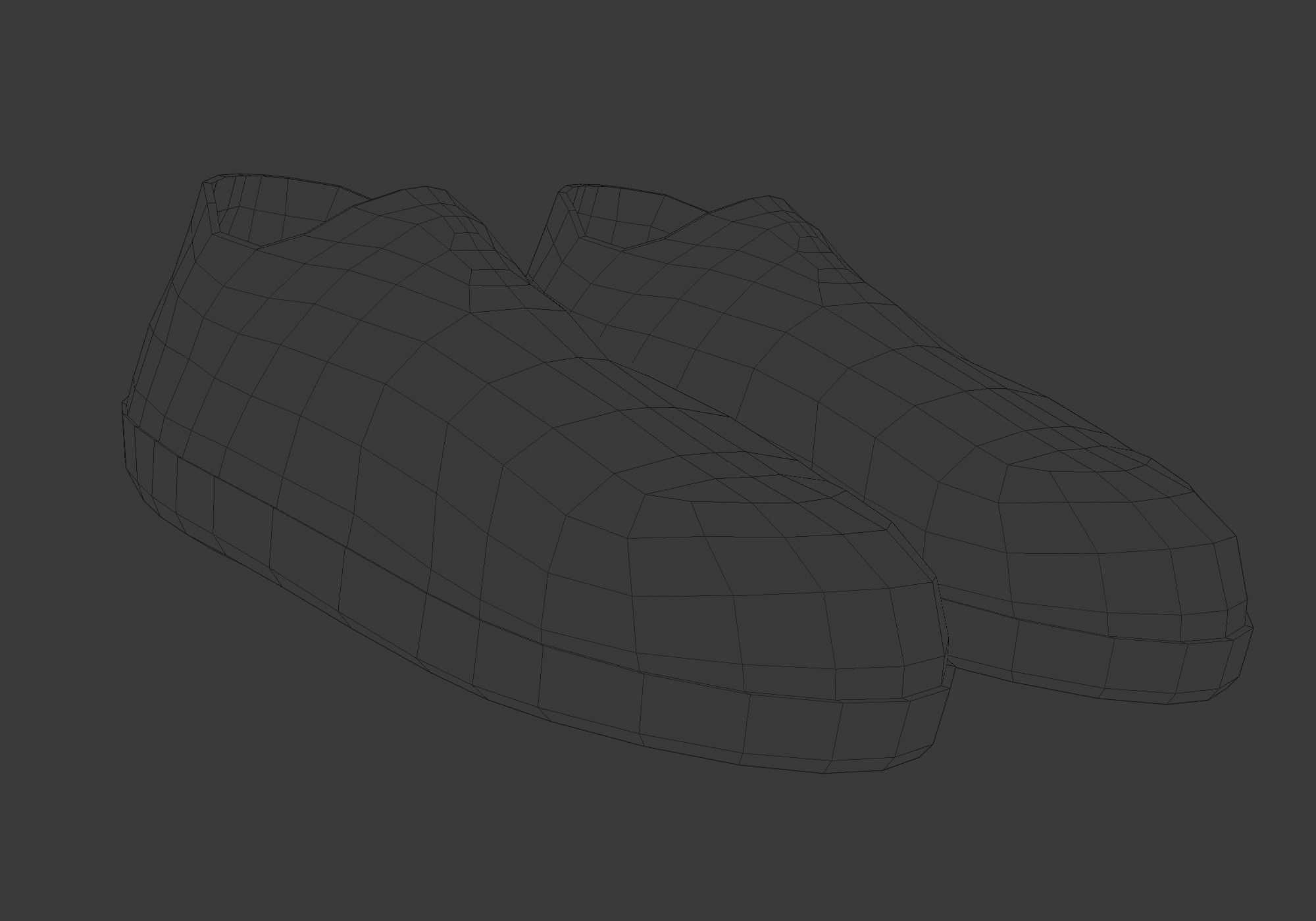 white simple shoes 3D model_6