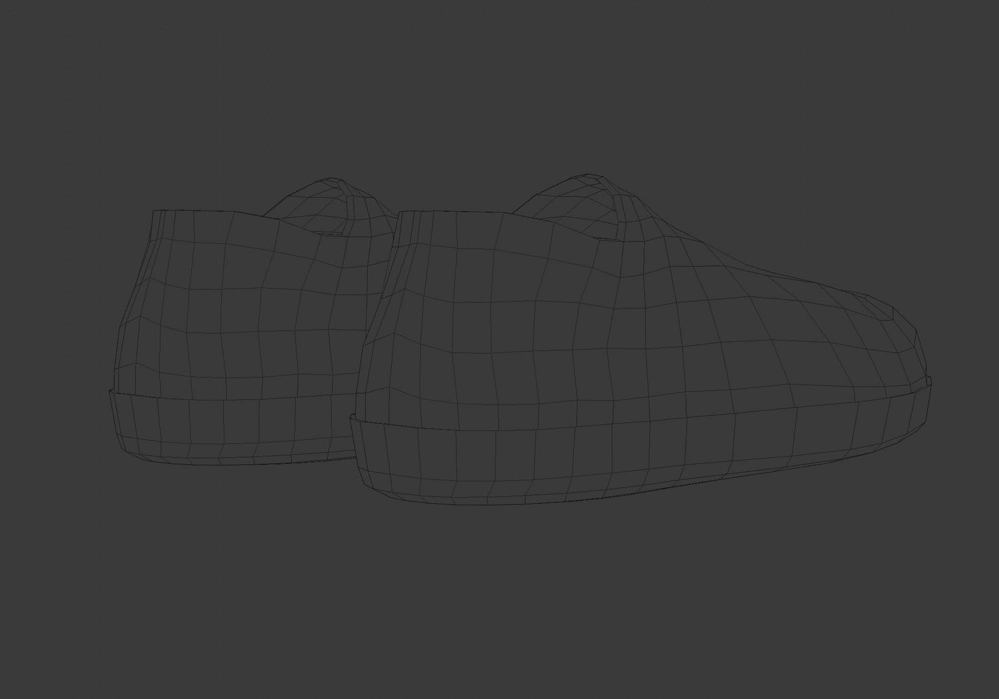 white simple shoes 3D model_8