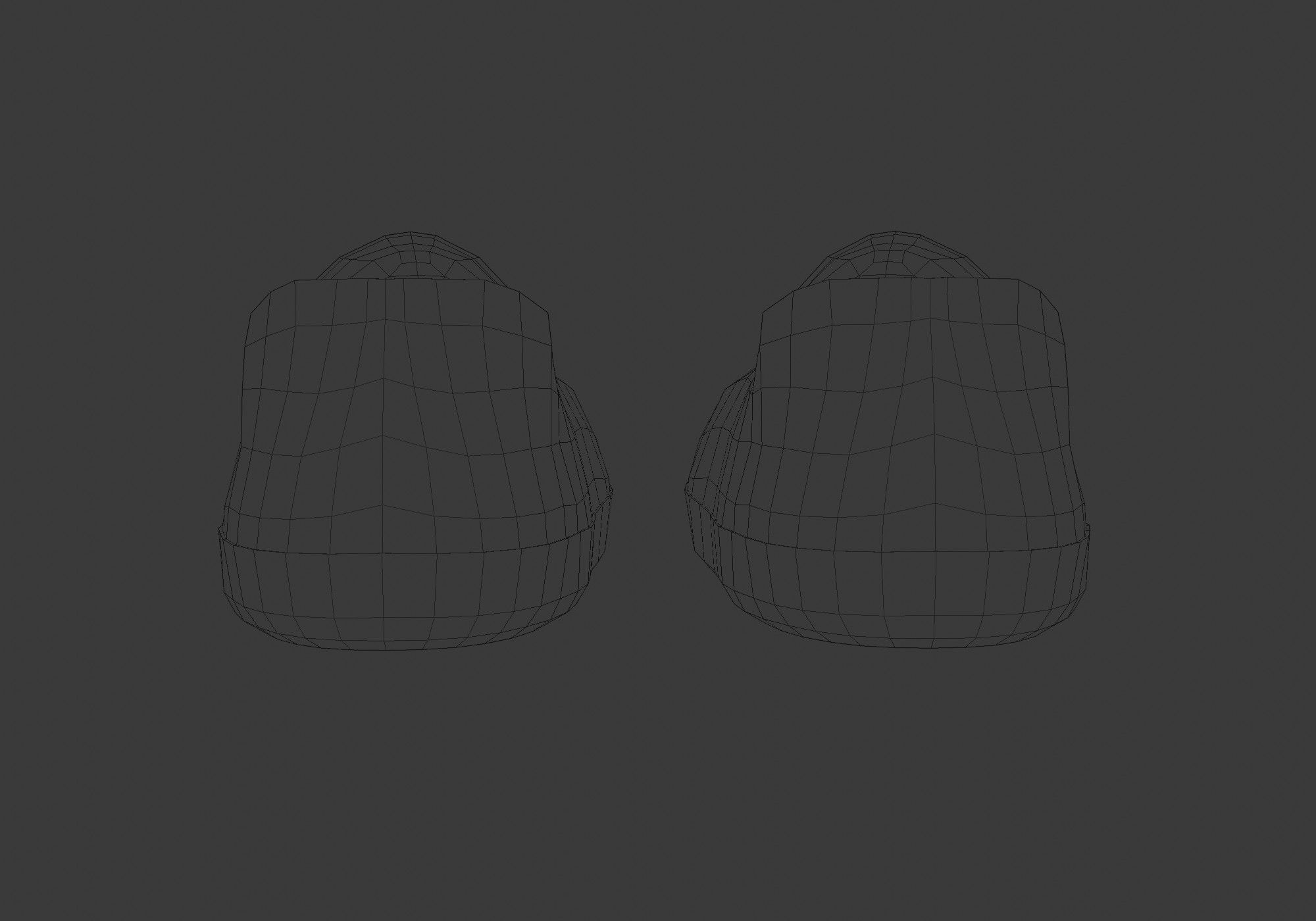 white simple shoes 3D model_9