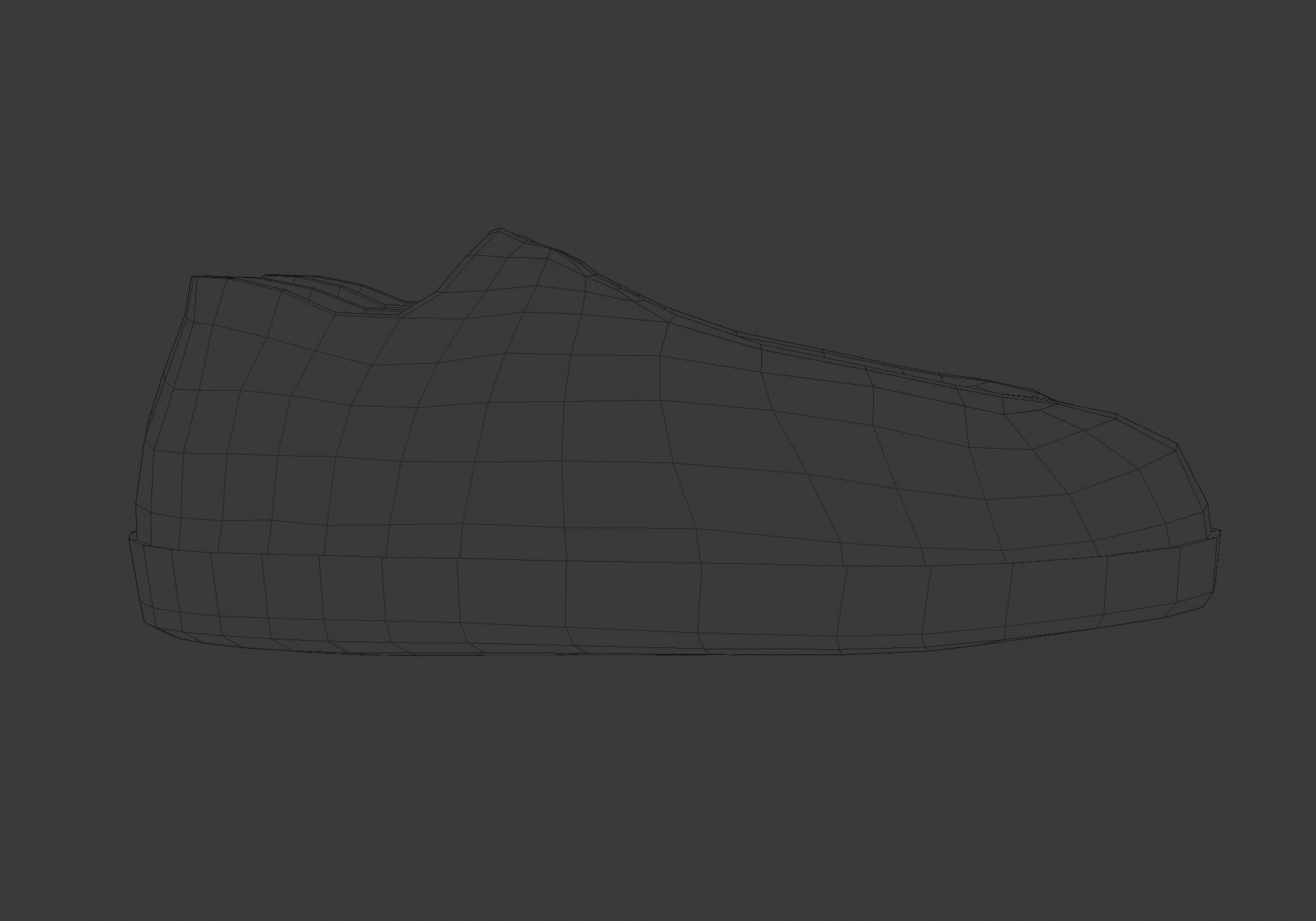 white simple shoes 3D model_7