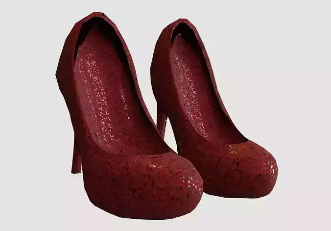 red glitter shoes 
