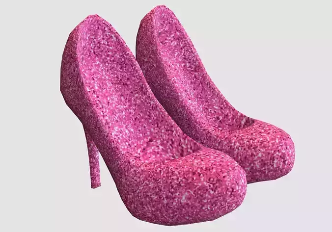 pink sparkle shoes  3D model