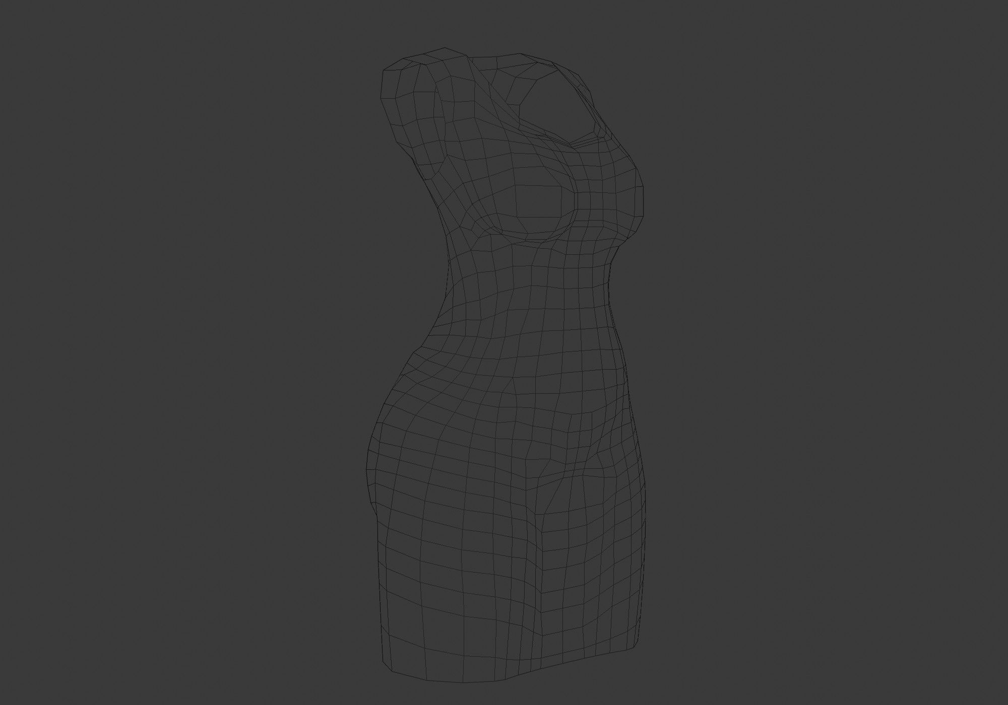 leopard pattern dress 3D model_6