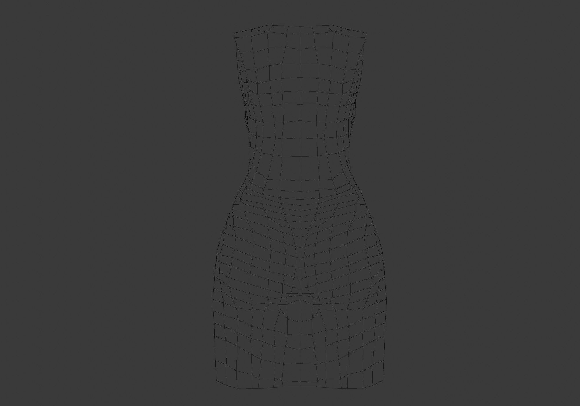 leopard pattern dress 3D model_9