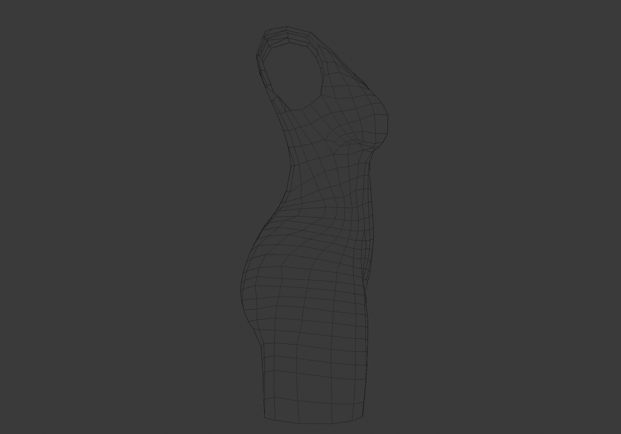 leopard pattern dress 3D model_7