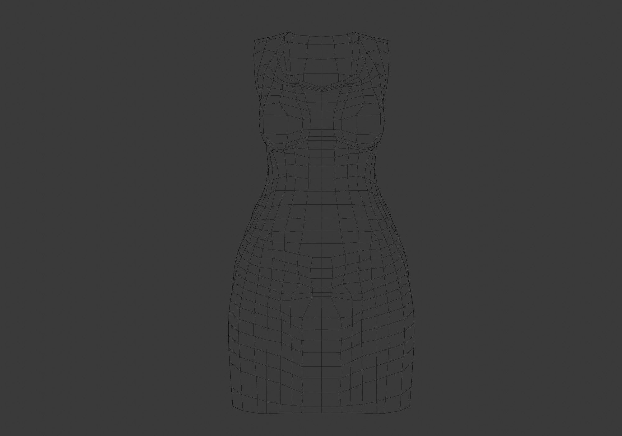 leopard pattern dress 3D model_5