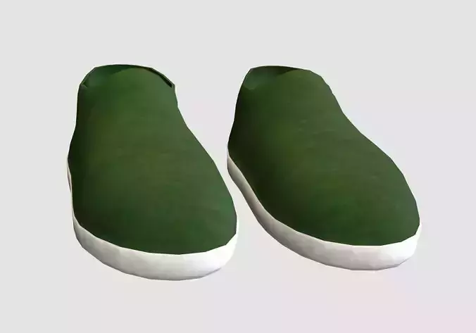 green simple shoes 