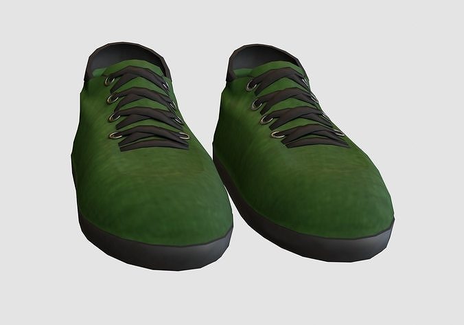 green black shoes  3D model