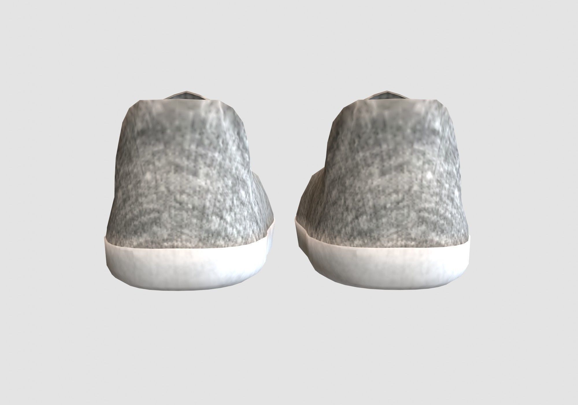 gray simple shoes 3D model_4