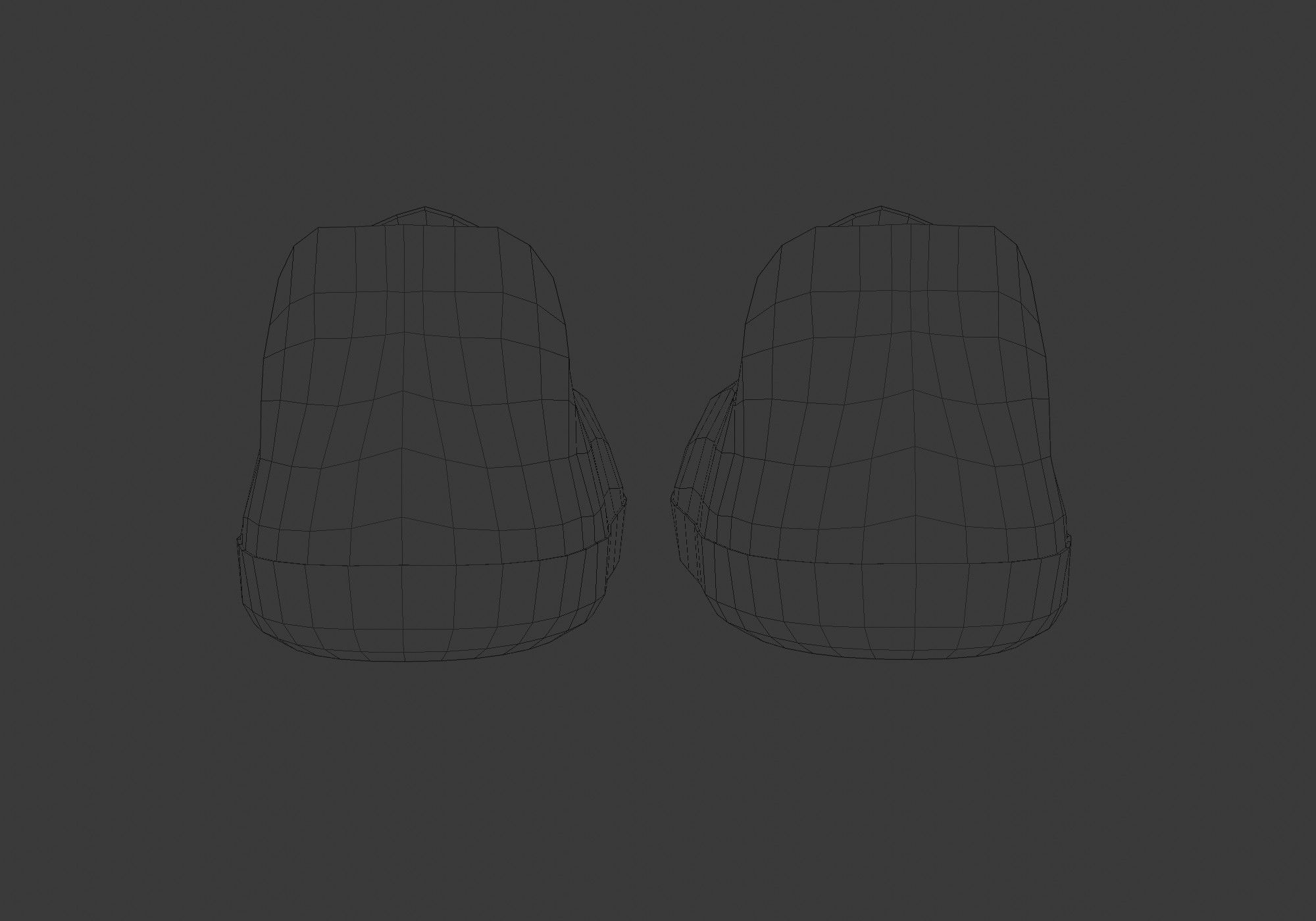 gray simple shoes 3D model_9